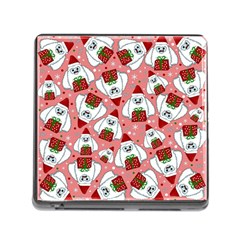 Yeti Xmas Pattern Memory Card Reader (square) by Valentinaart