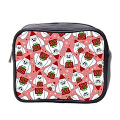 Yeti Xmas Pattern Mini Toiletries Bag 2-side by Valentinaart