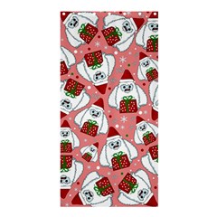 Yeti Xmas Pattern Shower Curtain 36  X 72  (stall)  by Valentinaart