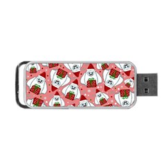 Yeti Xmas Pattern Portable Usb Flash (one Side) by Valentinaart