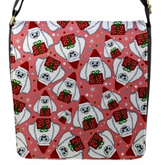 Yeti Xmas Pattern Flap Messenger Bag (s) by Valentinaart