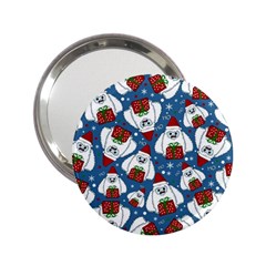 Yeti Xmas Pattern 2 25  Handbag Mirrors by Valentinaart