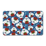 Yeti Xmas pattern Magnet (Rectangular) Front