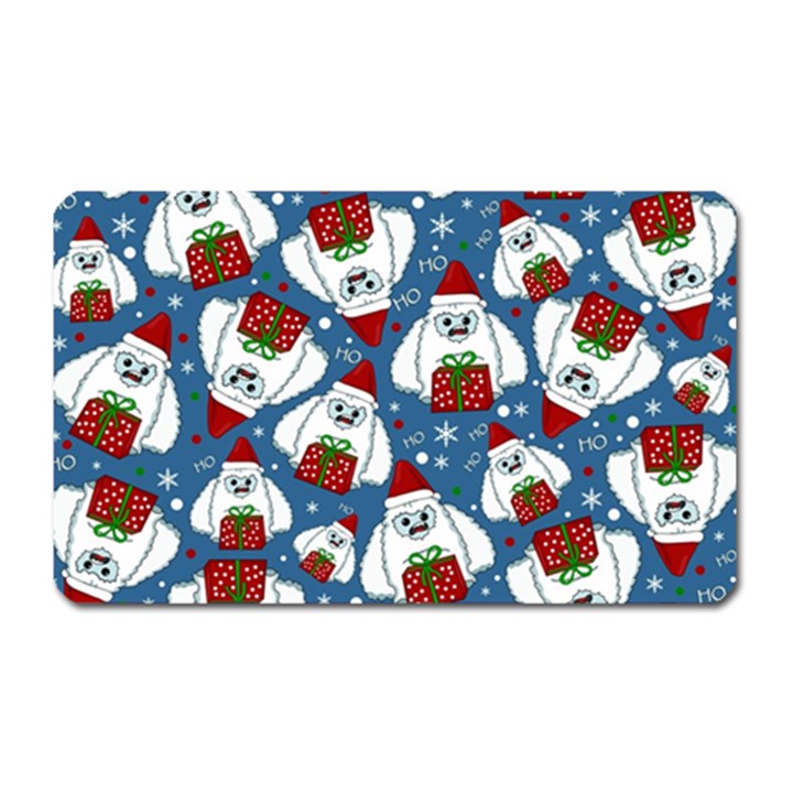 Yeti Xmas pattern Magnet (Rectangular)