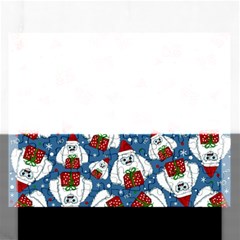 Yeti Xmas Pattern Rectangular Jigsaw Puzzl by Valentinaart