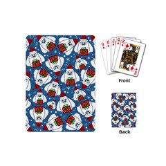 Yeti Xmas Pattern Playing Cards (mini)  by Valentinaart