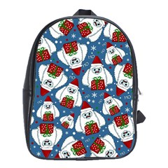 Yeti Xmas Pattern School Bag (xl)