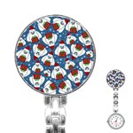 Yeti Xmas pattern Stainless Steel Nurses Watch Front