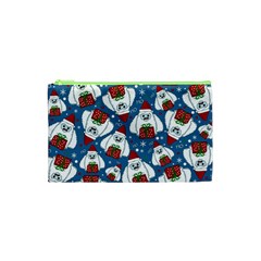 Yeti Xmas Pattern Cosmetic Bag (xs) by Valentinaart