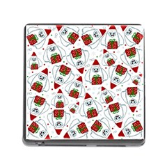 Yeti Xmas Pattern Memory Card Reader (square) by Valentinaart