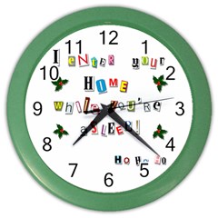 Santa s Note Color Wall Clocks by Valentinaart