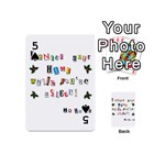 Santa s note Playing Cards 54 (Mini)  Front - Spade5