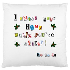 Santa s Note Large Flano Cushion Case (two Sides) by Valentinaart