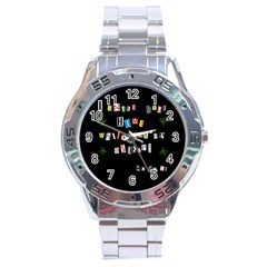 Santa s Note Stainless Steel Analogue Watch by Valentinaart