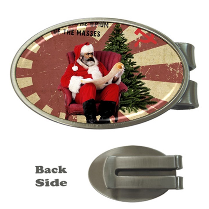 Karl Marx Santa  Money Clips (Oval) 