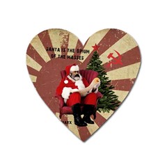 Karl Marx Santa  Heart Magnet by Valentinaart