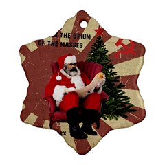 Karl Marx Santa  Snowflake Ornament (two Sides) by Valentinaart