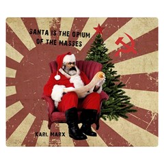 Karl Marx Santa  Double Sided Flano Blanket (small)  by Valentinaart