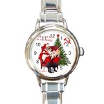 Karl Marx Santa  Round Italian Charm Watch Front