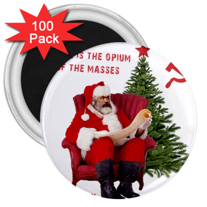 Karl Marx Santa  3  Magnets (100 pack)