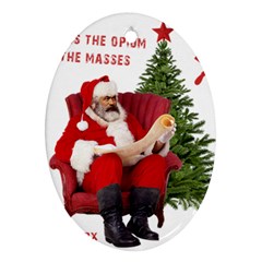 Karl Marx Santa  Oval Ornament (Two Sides)