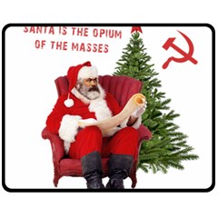 Karl Marx Santa  Fleece Blanket (Medium) 