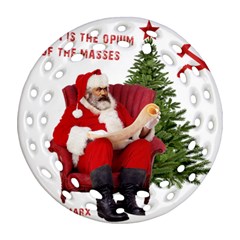 Karl Marx Santa  Round Filigree Ornament (Two Sides)