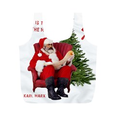 Karl Marx Santa  Full Print Recycle Bags (M) 