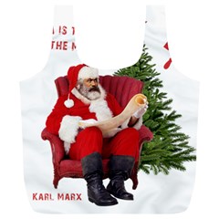 Karl Marx Santa  Full Print Recycle Bags (L) 