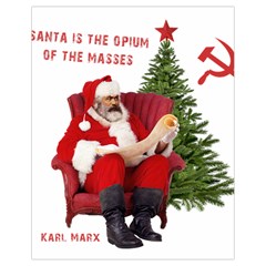 Karl Marx Santa  Drawstring Bag (Small)