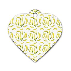 Chilli Pepers Pattern Motif Dog Tag Heart (one Side) by dflcprints