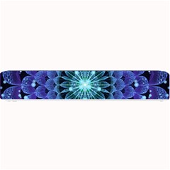 Accordant Electric Blue Fractal Flower Mandala Small Bar Mats by jayaprime