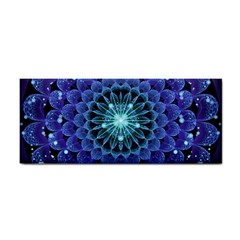 Accordant Electric Blue Fractal Flower Mandala Cosmetic Storage Cases by jayaprime