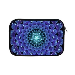 Accordant Electric Blue Fractal Flower Mandala Apple Ipad Mini Zipper Cases by jayaprime