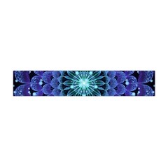 Accordant Electric Blue Fractal Flower Mandala Flano Scarf (mini) by jayaprime