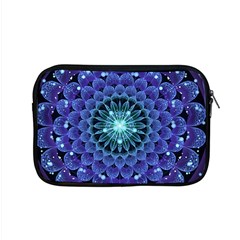 Accordant Electric Blue Fractal Flower Mandala Apple Macbook Pro 15  Zipper Case by jayaprime