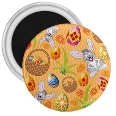 Easter Bunny And Egg Basket 3  Magnets by allthingseveryone