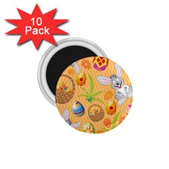 Easter Bunny And Egg Basket 1 75  Magnets (10 Pack)  by allthingseveryone