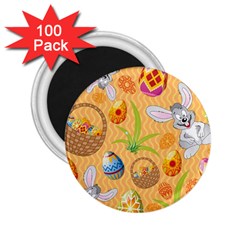 Easter Bunny And Egg Basket 2 25  Magnets (100 Pack)  by allthingseveryone