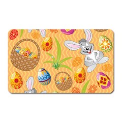 Easter Bunny And Egg Basket Magnet (rectangular) by allthingseveryone