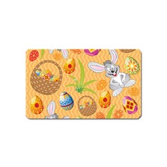 Easter Bunny And Egg Basket Magnet (name Card) by allthingseveryone