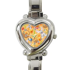 Easter Bunny And Egg Basket Heart Italian Charm Watch by allthingseveryone