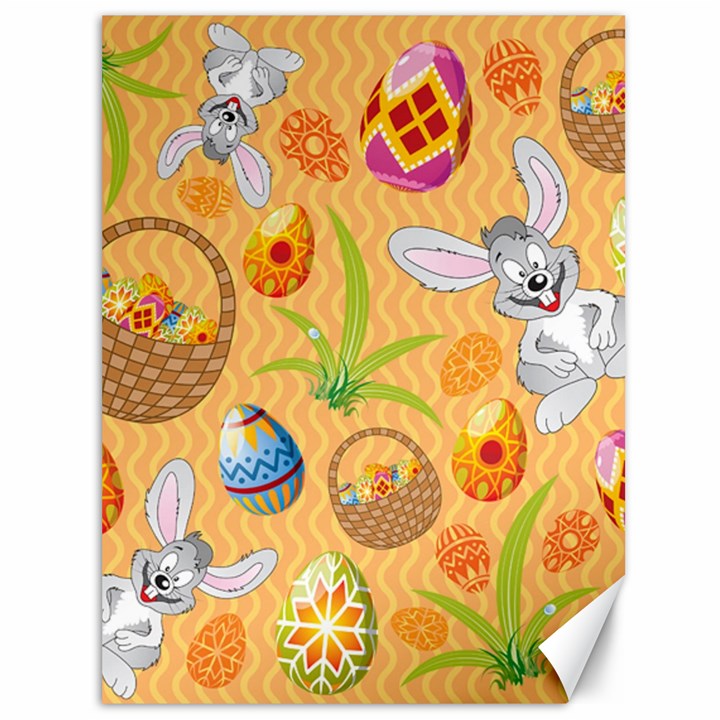 Easter Bunny And Egg Basket Canvas 36  x 48  