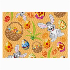 Easter Bunny And Egg Basket Large Glasses Cloth (2-side) by allthingseveryone