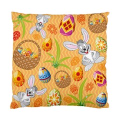 Easter Bunny And Egg Basket Standard Cushion Case (two Sides) by allthingseveryone