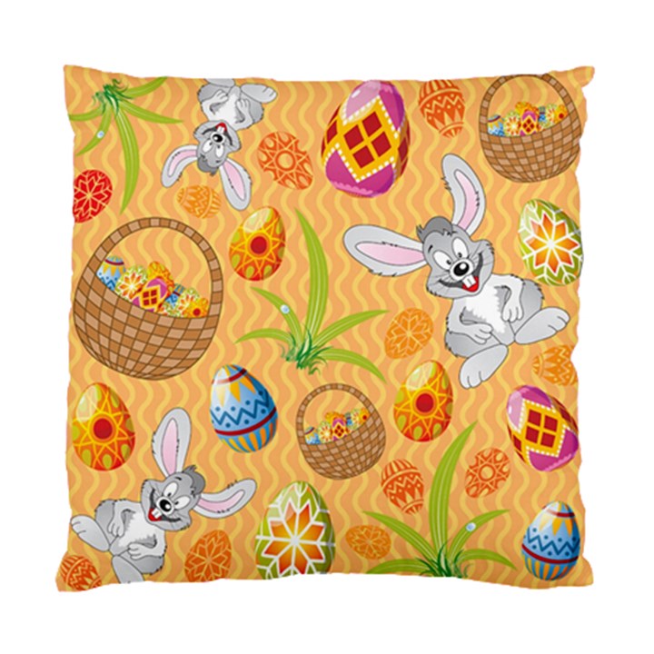 Easter Bunny And Egg Basket Standard Cushion Case (Two Sides)