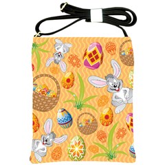 Easter Bunny And Egg Basket Shoulder Sling Bags by allthingseveryone