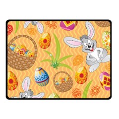 Easter Bunny And Egg Basket Fleece Blanket (small) by allthingseveryone