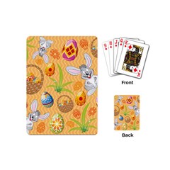 Easter Bunny And Egg Basket Playing Cards (mini)  by allthingseveryone