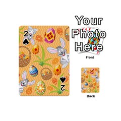 Easter Bunny And Egg Basket Playing Cards 54 (mini)  by allthingseveryone